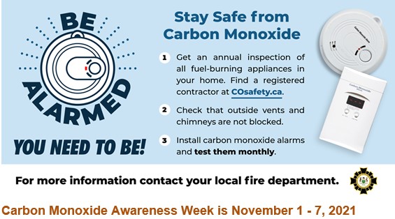 Information on Carbon Monoxide Awareness Week