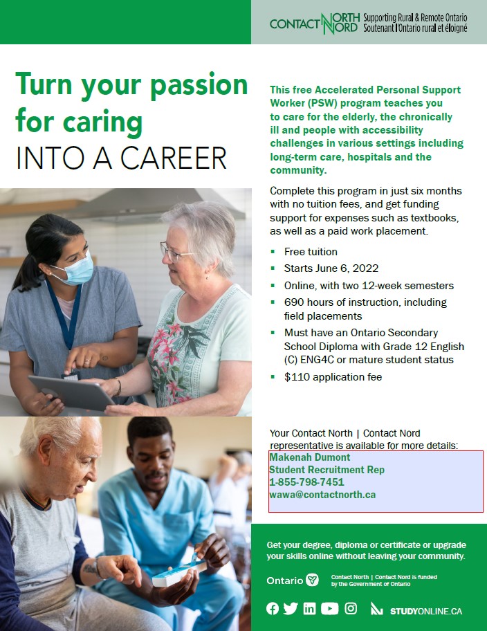 Information on Career to becoming a Personal support Worker