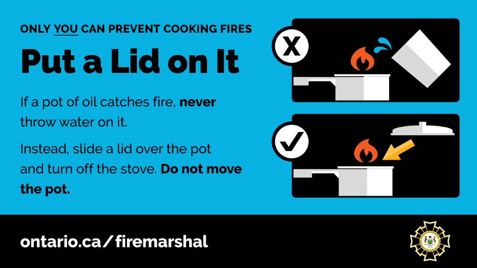 Fire Safety message - Put a Lid on it