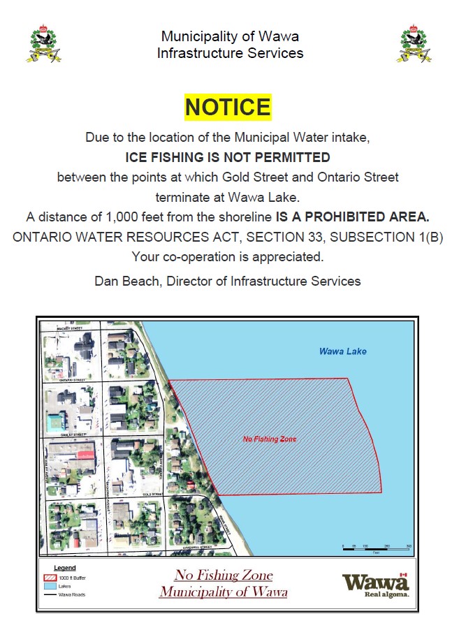 No fishing zone notice