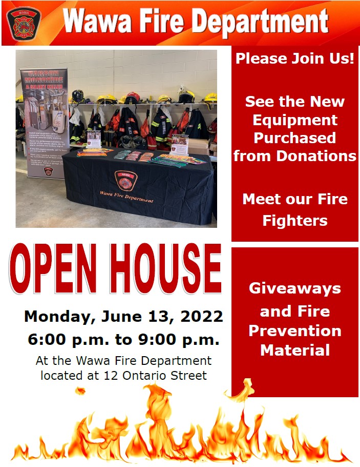 Flyer for an Open House at the Fire Department