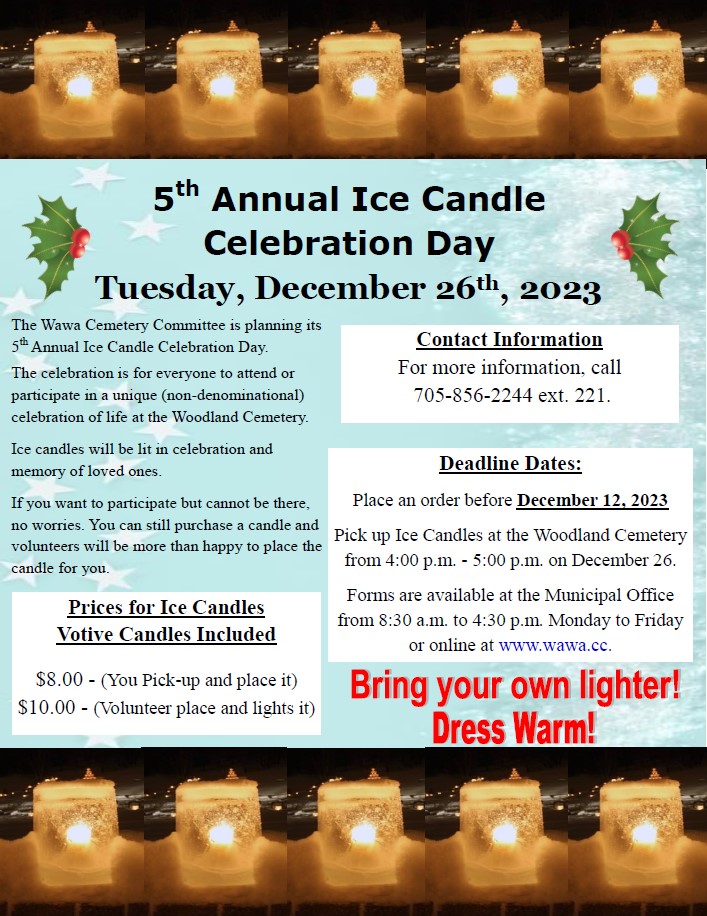 Ice Candle Celebration Flyer Information