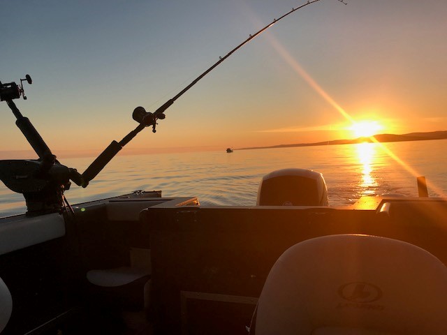 Boat at sunset