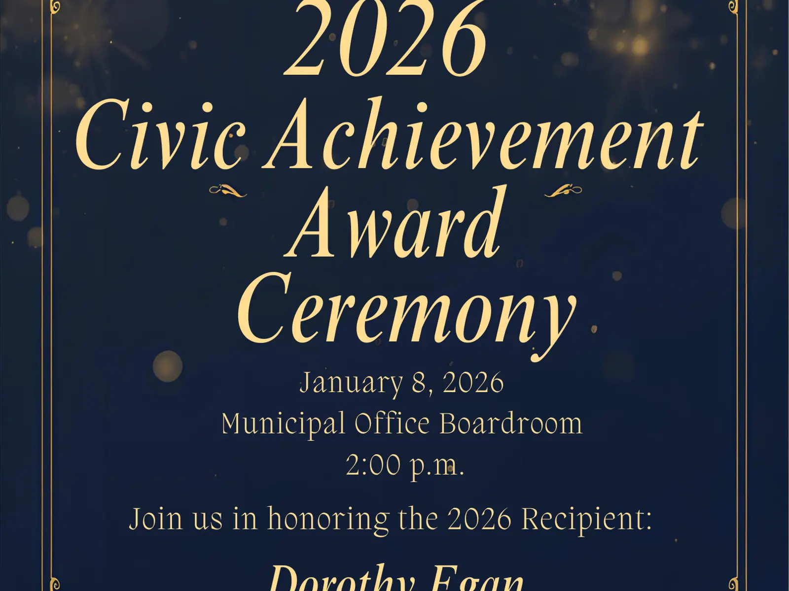 2026 Civic Achievement Award Ceremony | Municipality of Wawa