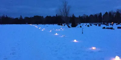 Candle in the cemetery